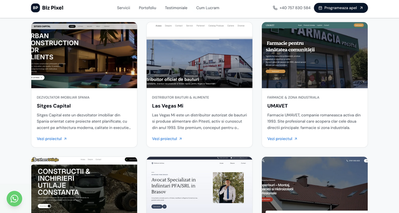 Creare site de prezentare/ site Web/ magazin online.